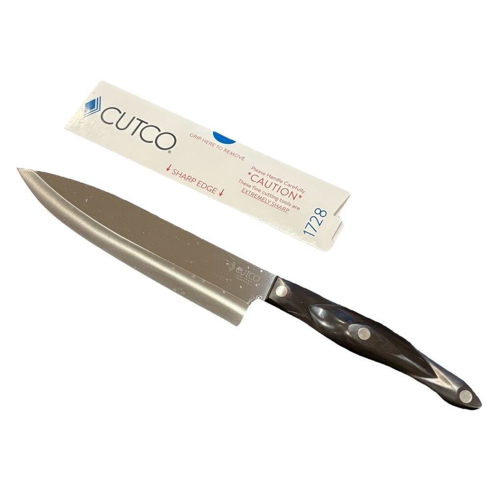 CUTCO 1728 JF Petite 7.5” Chef's Knife Factory Sharpened Black Classic Handle